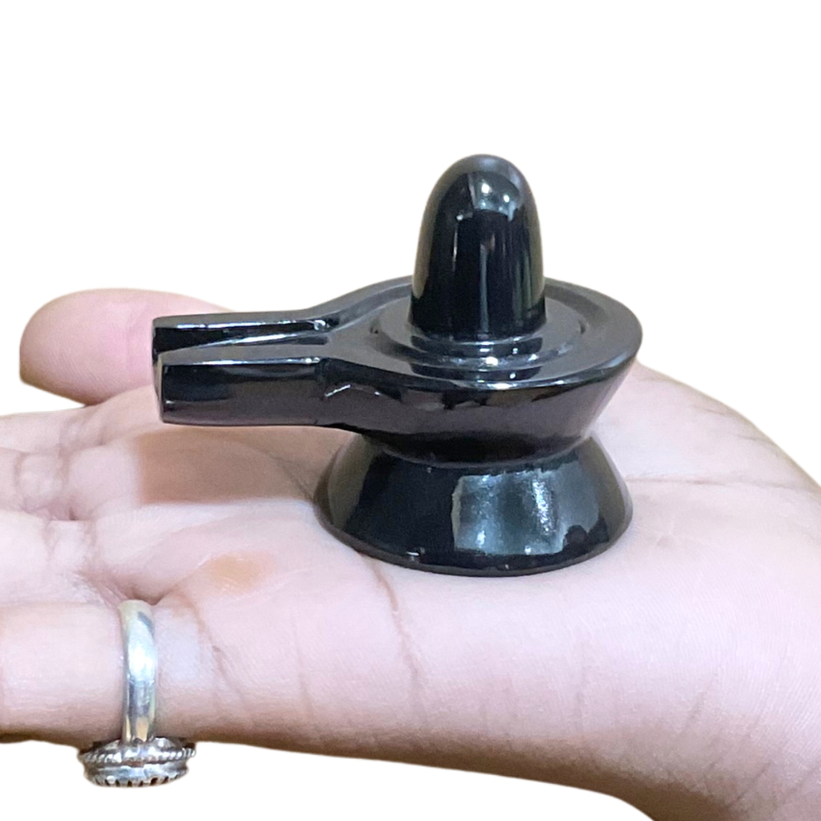 Black Jade Shivling - 1.75 Inches - (71 Grams)