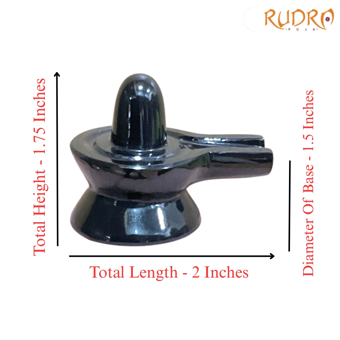 Black Jade Shivling - 1.75 Inches - (71 Grams)