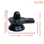 Black Jade Shivling - 1.75 Inches - (86 Grams)