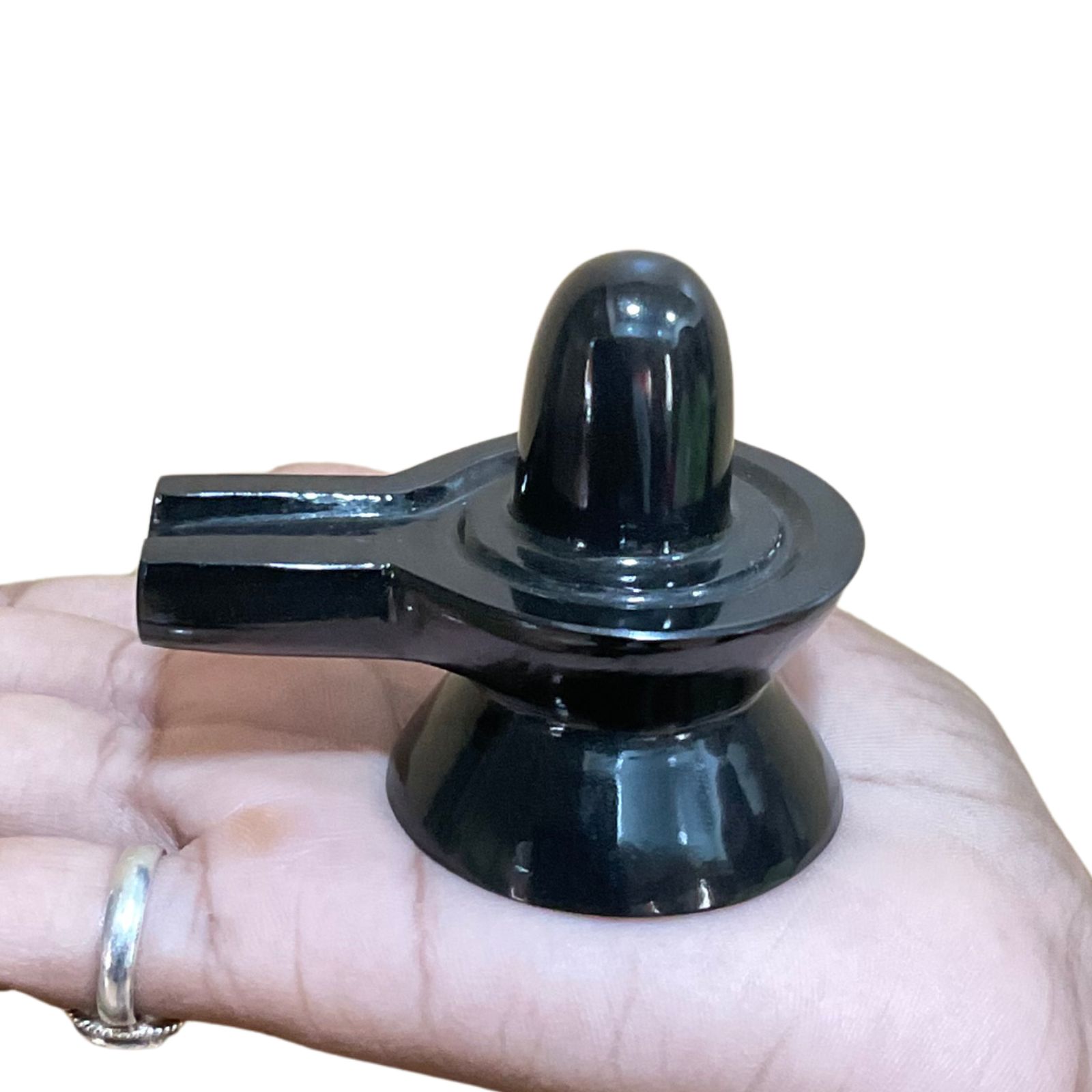 Black Jade Shivling - 2.25 Inches - (143 Grams)