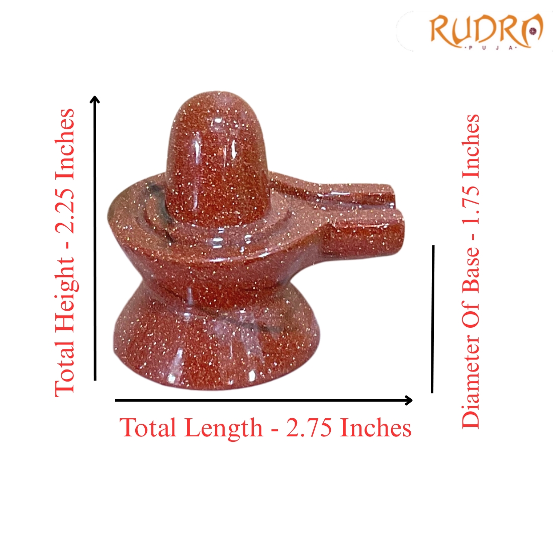 Red Sunstone Shivling 123 GMS