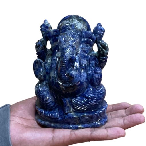 Lapis Lazuli Ganesha Idol - 5.25 Inches - (1190 Gram )
