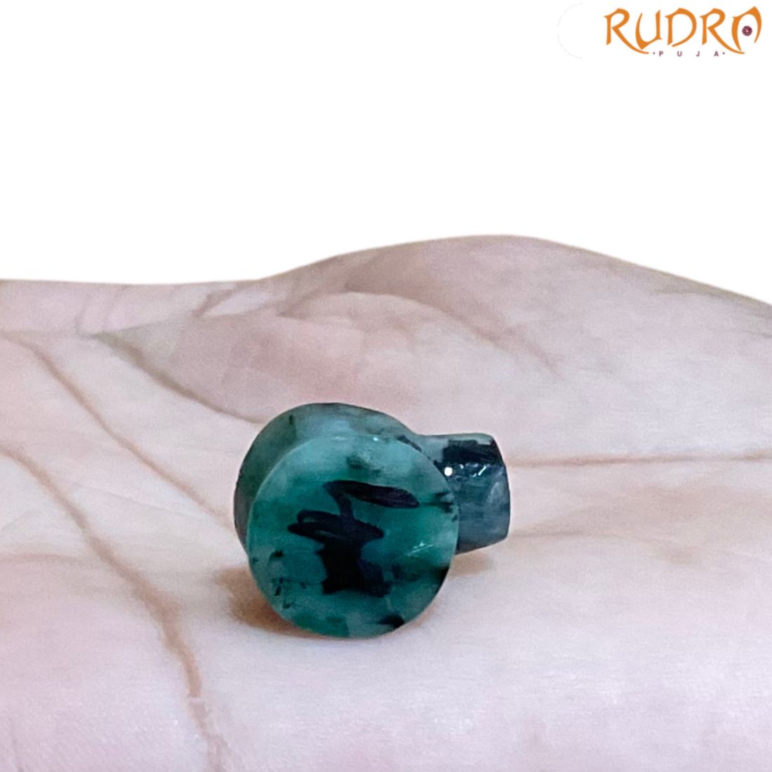 Natural Emerald Shivling - 0.5 Inches - (4 Grams)