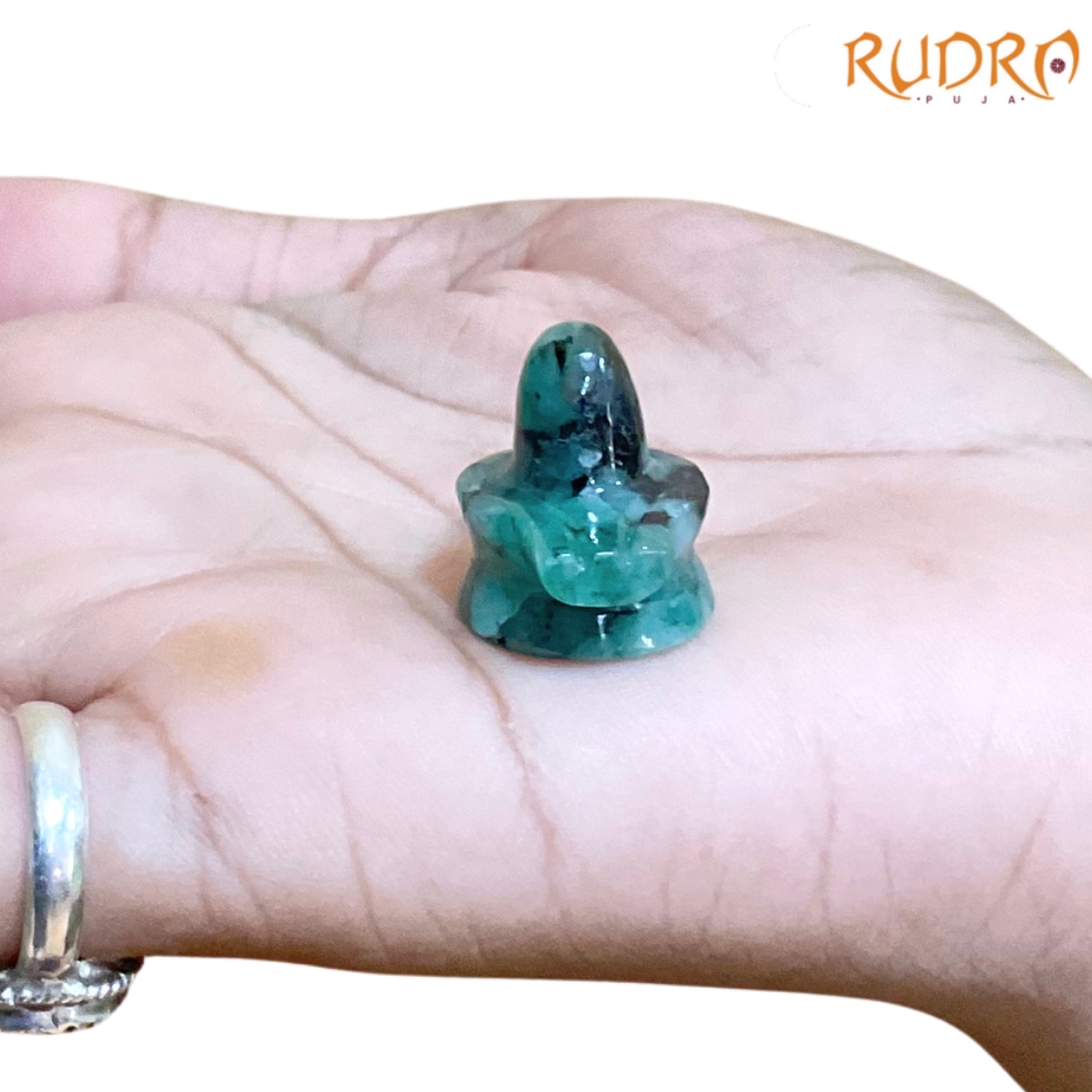 Natural Emerald Shivling - 0.75 Inches - (7 Grams)