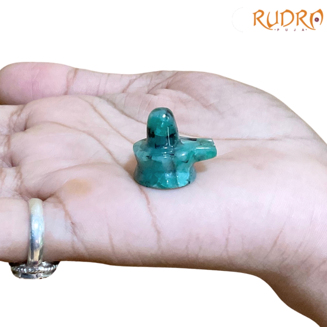 Natural Emerald Shivling - 0.75 Inches - (7 Grams)