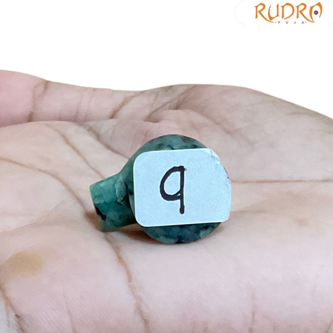 Natural Emerald Shivling - 0.75 Inches - (9 Grams)