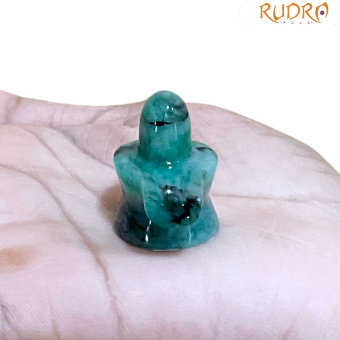 Natural Emerald Shivling - 1.25 Inches - (16 Grams)