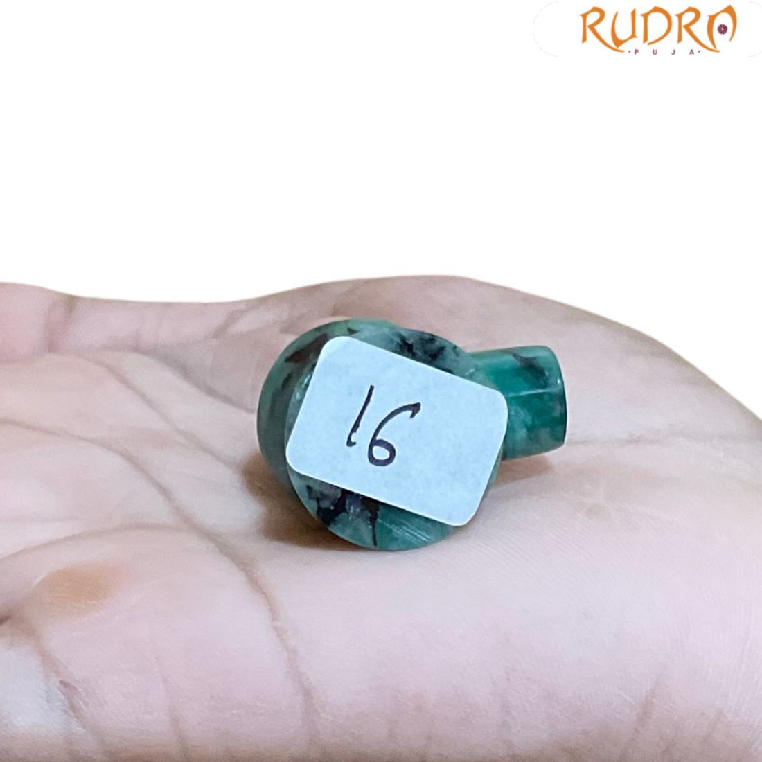 Natural Emerald Shivling - 1.25 Inches - (16 Grams)