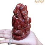 Red Jasper Ganesh Idol - 4.5 Inches - ( 608 Grams)