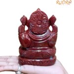 Red Jasper Ganesh Idol - 4.5 Inches - ( 608 Grams)