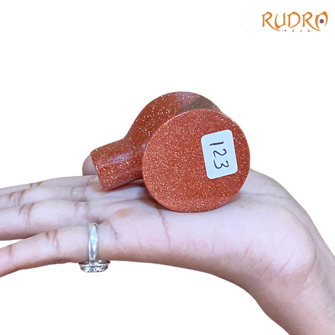 Red Sunstone Shivling - 2.25 Inches 123 Grams