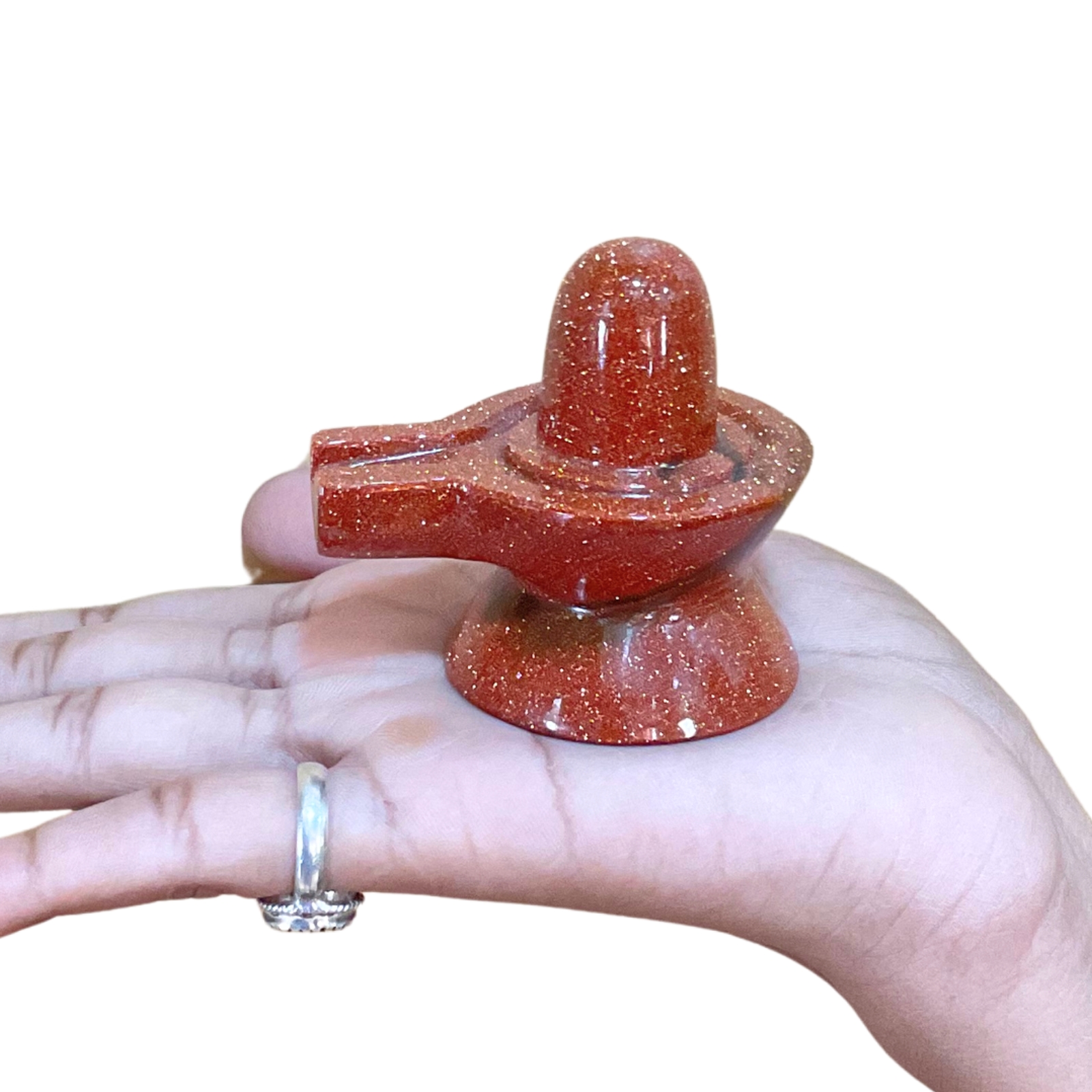 Red Sunstone Shivling - 2.25 Inches 123 Grams