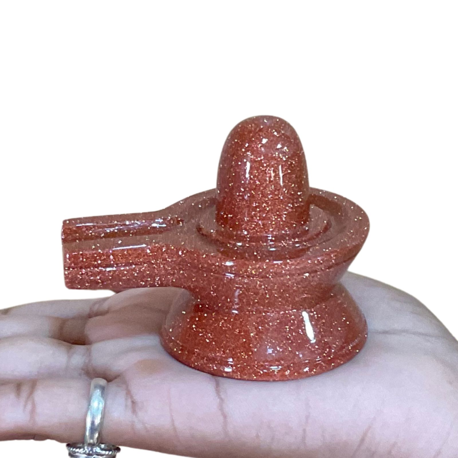 Red Sunstone Shivling - 2.25 Inches - (159 Grams)