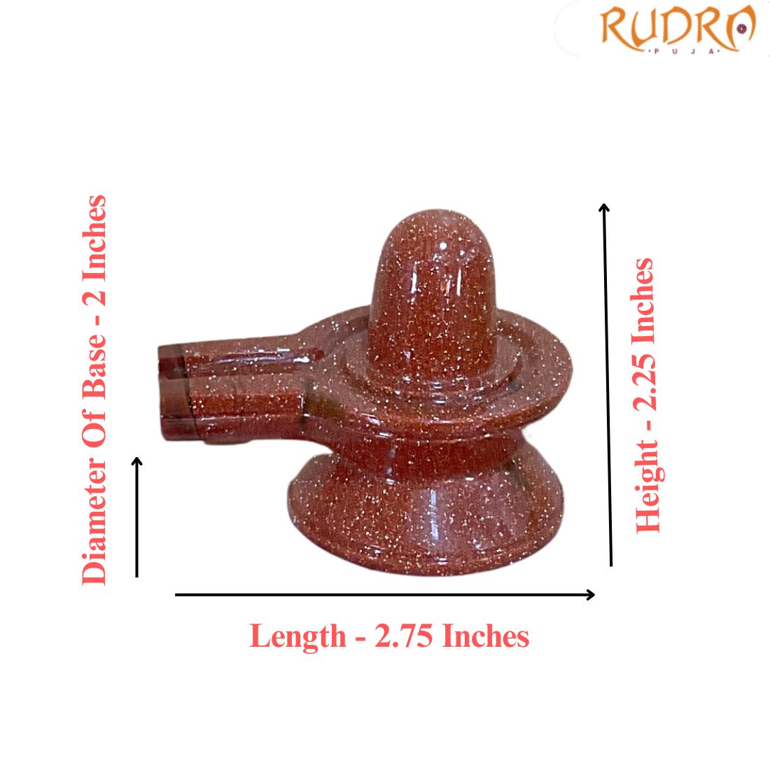 Red Sunstone Shivling - 2.25 Inches - (162 Grams)