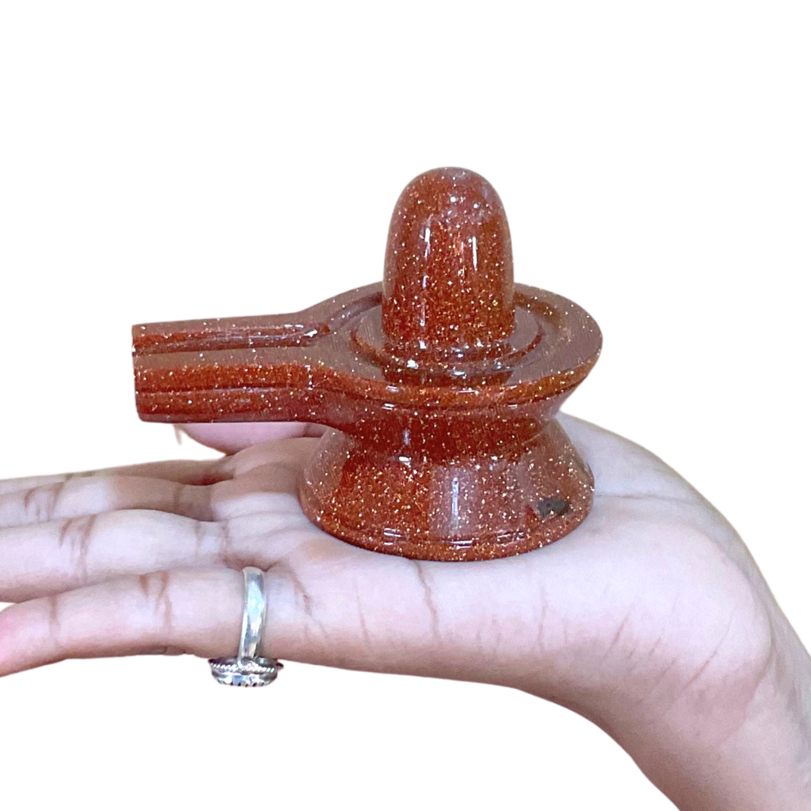 Red Sunstone Shivling - 2.25 Inches 194 Grams FP C