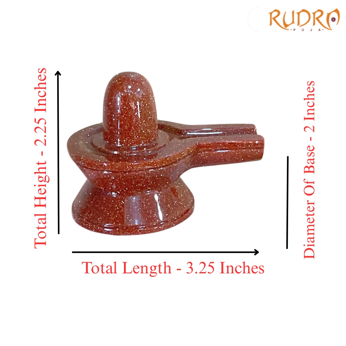 Red Sunstone Shivling - 2.25 Inches 194 Grams FP C