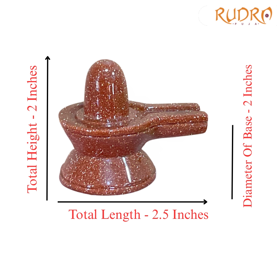 Red Sunstone Shivling - 2.5 Inches 171 Grams