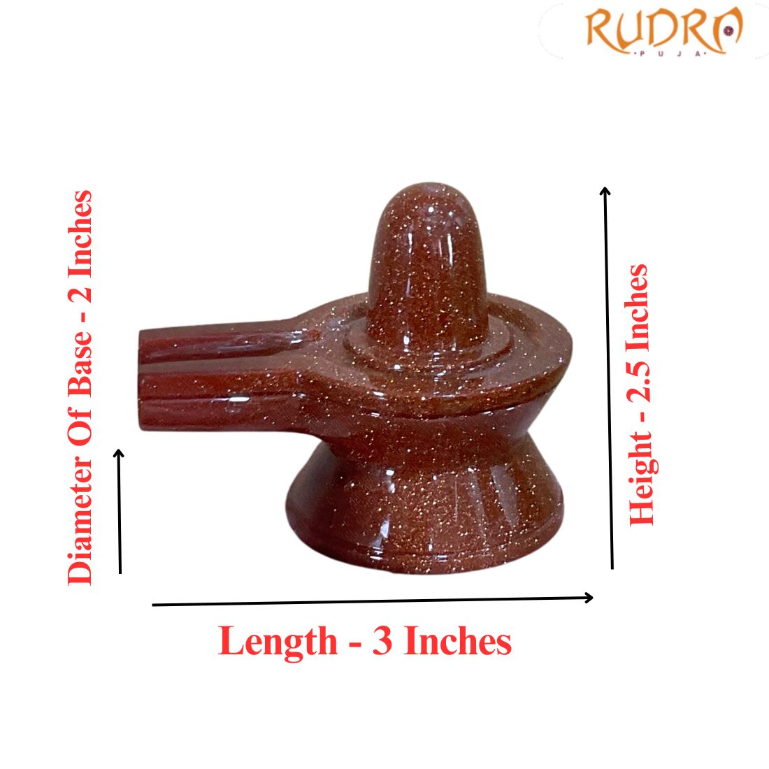 Red Sunstone Shivling - 2.5 Inches - (199 Grams)