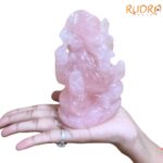 Rose Quartz Ganesh Idol 755 GMS