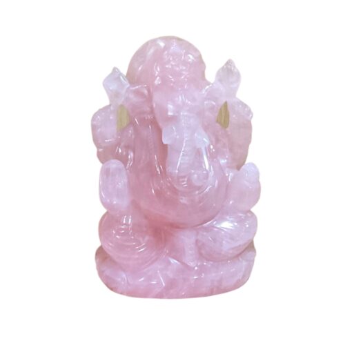 Rose Quartz Ganesh Idol 755 GMS