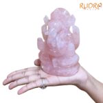Rose Quartz Ganesh Idol 755 GMS