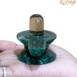 Sphatik Lingam With Green Jade Base - 2 Inches - (106 Grams)
