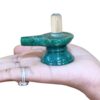 Sphatik Lingam With Green Jade Base - 2 Inches - (75 Grams)