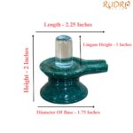 Sphatik Lingam With Green Jade Base - 2 Inches - (98Grams)