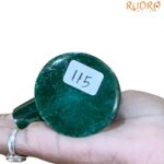 Sphatik Lingam With Green Jade Base - 2.25 Inches - (115 Grams)