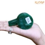 Sphatik Lingam With Green Jade Base - 2.25 Inches - (124 Grams)
