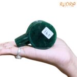 Sphatik Lingam With Green Jade Base - 2.25 Inches - (140 Grams)