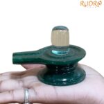 Sphatik Lingam With Green Jade Base - 2.25 Inches - (151 Grams)