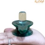 Sphatik Lingam With Green Jade Base - 2.25 Inches - (151 Grams)