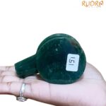 Sphatik Lingam With Green Jade Base - 2.25 Inches - (151 Grams)