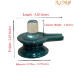 Sphatik Lingam With Green Jade Base - 2.25 Inches - (151 Grams)