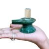 Sphatik Lingam With Green Jade Base - 2.5 Inches - (125 Grams)