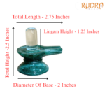 Sphatik Lingam With Green Jade Base - 2.5 Inches - (125 Grams)
