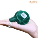 Sphatik Lingam With Green Jade Base - 2.5 Inches - (130 Grams)