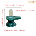 Sphatik Lingam With Green Jade Base - 2.5 Inches - (130 Grams)
