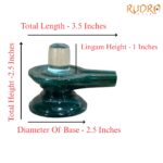 Sphatik Lingam With Green Jade Base - 2.5 Inches - (235 Grams)