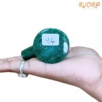 Sphatik Lingam With Green Jade Base - 2.5 Inches - (94 Grams)