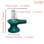 Sphatik Lingam With Green Jade Base - 2.5 Inches - (94 Grams)