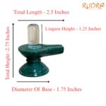 Sphatik Lingam With Green Jade Base - 2.75 Inches - (121 Grams)