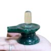 Sphatik Lingam With Green Jade Base - 2.75 Inches - (154 Grams)