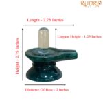 Sphatik Lingam With Green Jade Base - 2.75 Inches - (154 Grams)