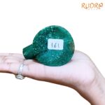 Sphatik Lingam With Green Jade Base - 2.75 Inches - (161 Grams)