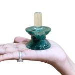 Sphatik Lingam With Green Jade Base - 2.75 Inches - (161 Grams)