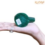 Sphatik Lingam With Green Jade Base - 3 Inches - (150 Grams)