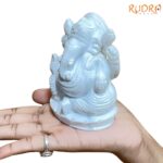 Gemstone Howlite Ganesha Idol 4 inch
