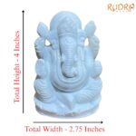 Gemstone Howlite Ganesha Idol 4 inch